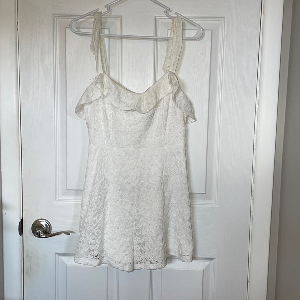 White Lace floral romper